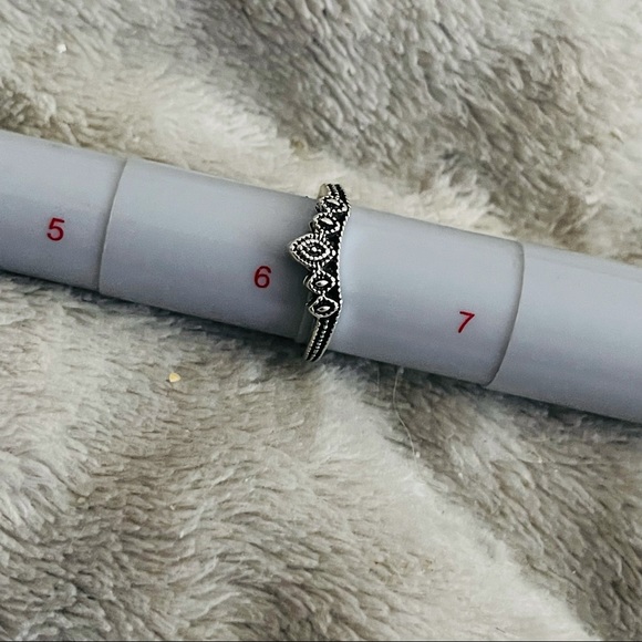 Handmade Sterling Silver Bohemian Princess Tiara Ring - Picture 6 of 9